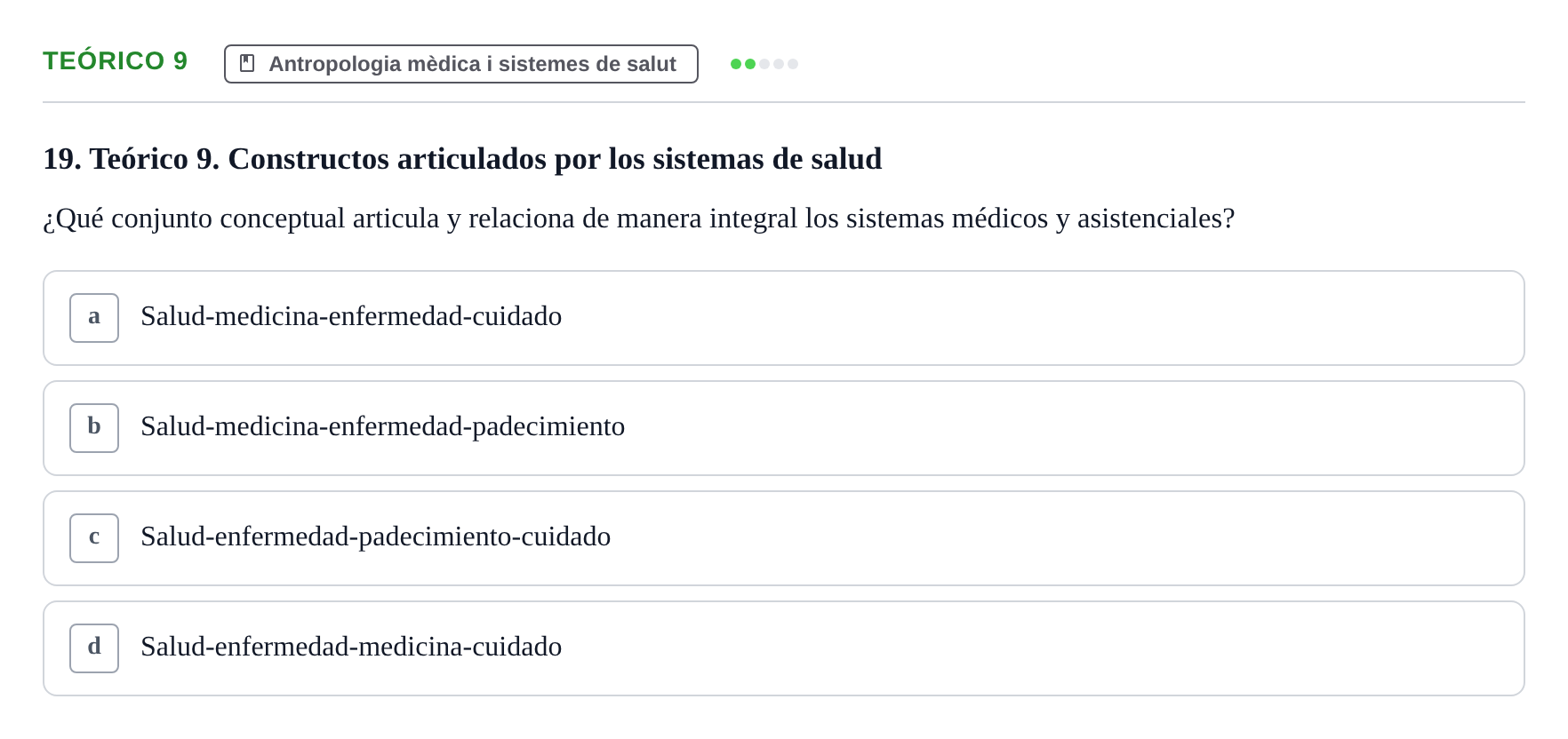 Enunciado: Ejercicio Teórico 9 · Introducció a les Ciències de la Salut UAB 2026