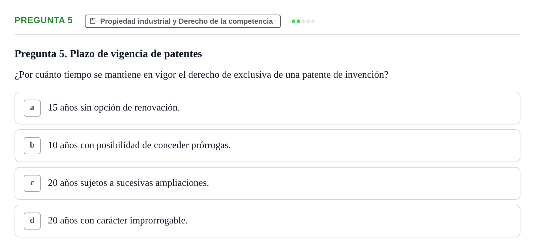 Enunciado: Pregunta 5 · Derecho Mercantil UDL Examen de Derecho Mercantil: Bloques 1 a 4