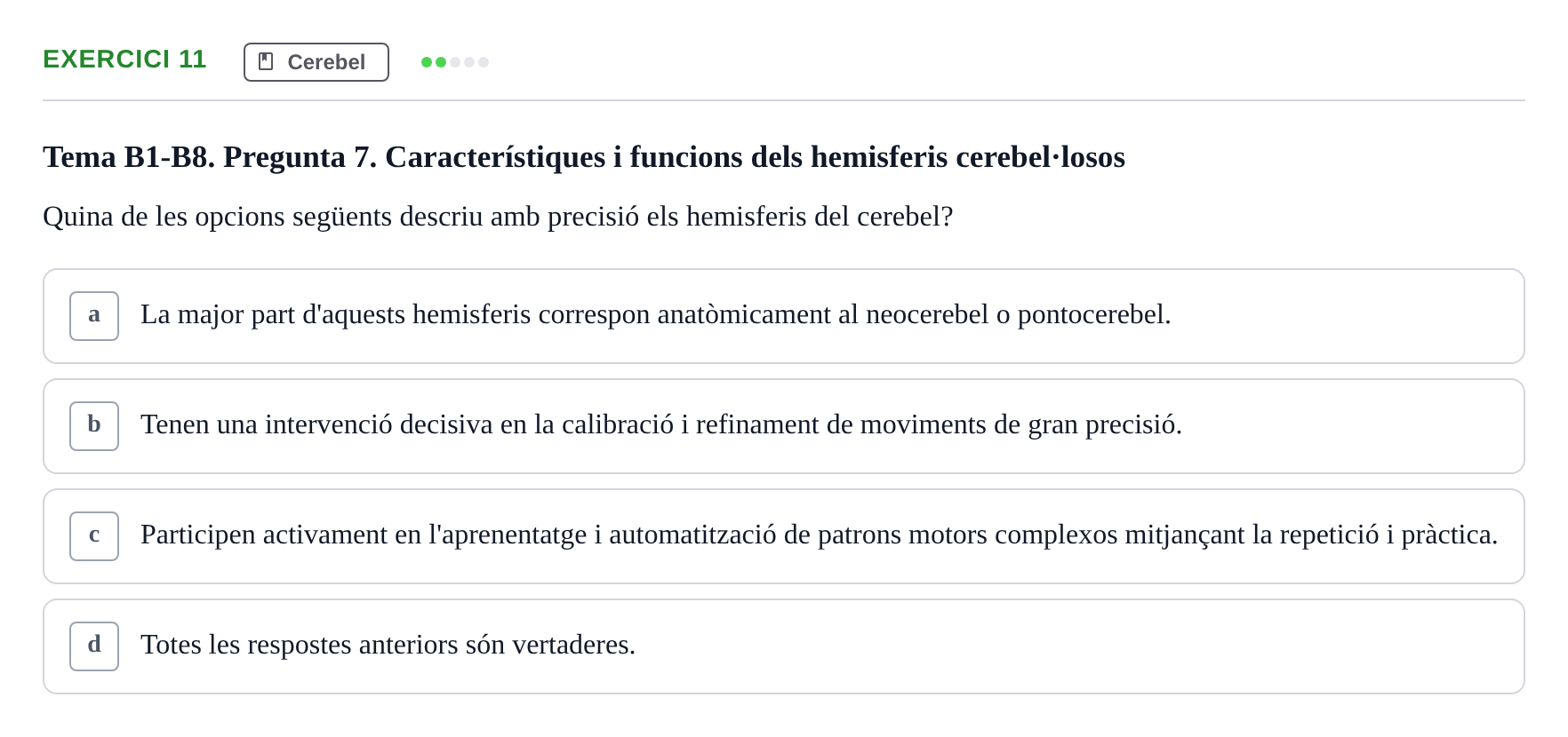 Enunciado: Problema 11 · Fundamentos de Psicobiología Ii UAB Avaluació Continuada: Examen de Neuroanatomia EV1