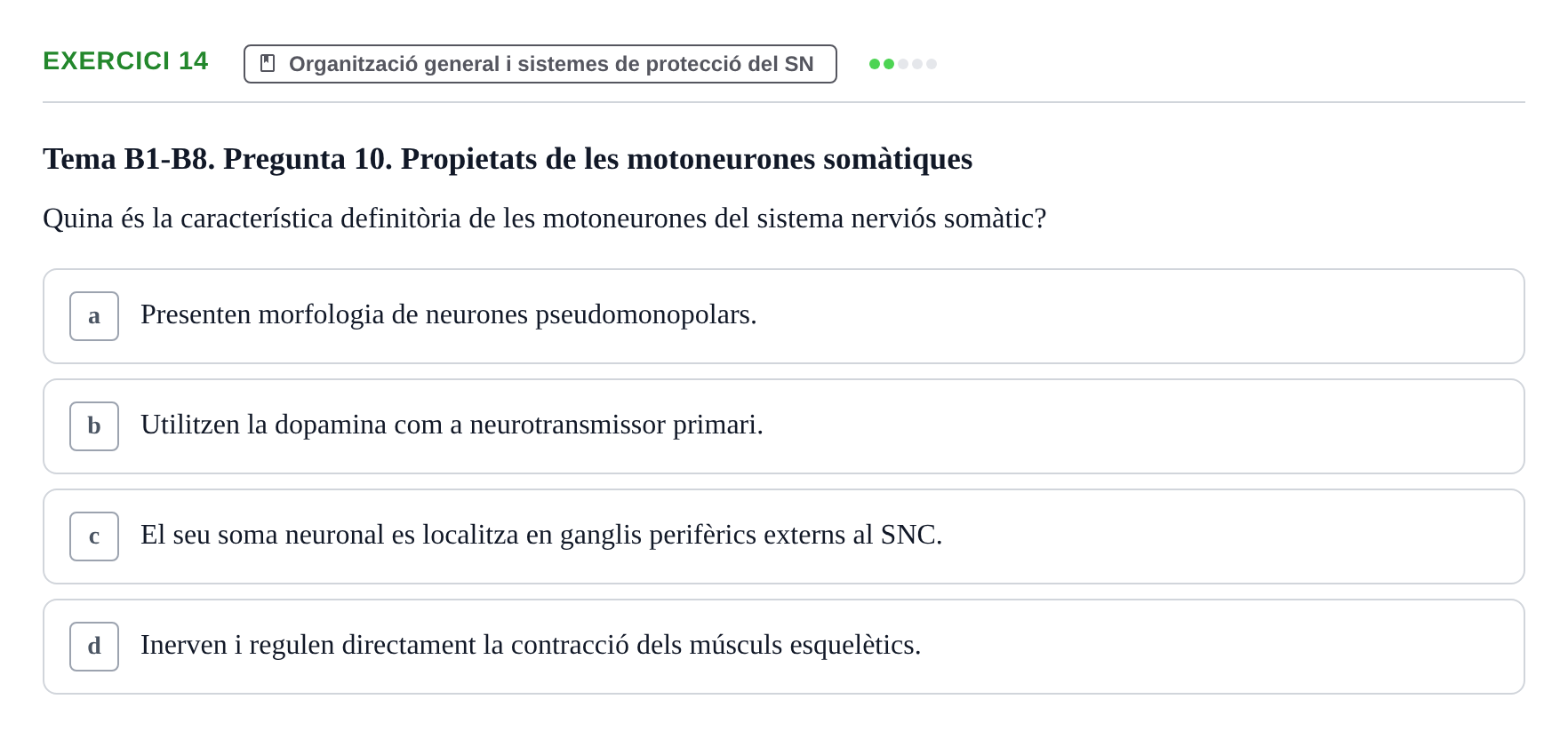 Enunciado: Problema 14 · Fundamentos de Psicobiología Ii UAB Avaluació Continuada: Examen de Neuroanatomia EV1