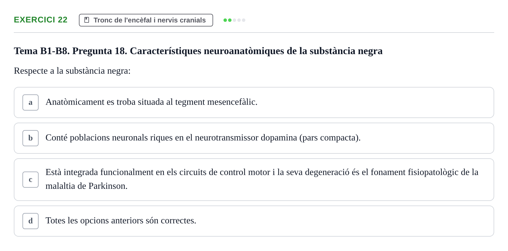 Enunciado: Problema 22 · Fundamentos de Psicobiología Ii UAB Avaluació Continuada: Examen de Neuroanatomia EV1