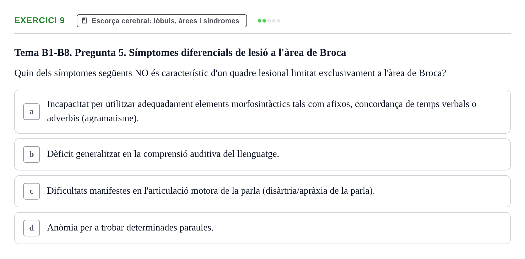 Enunciado: Problema 9 · Fundamentos de Psicobiología Ii UAB Avaluació Continuada: Examen de Neuroanatomia EV1