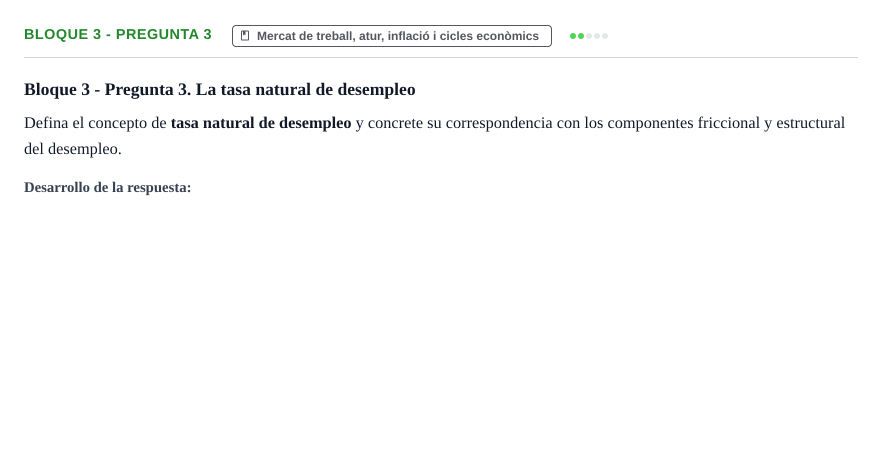 Enunciado: Bloque 3 - Pregunta 3 · Economía I UDL Exámenes Teóricos de Desarrollo por Bloques: Macroeconomía