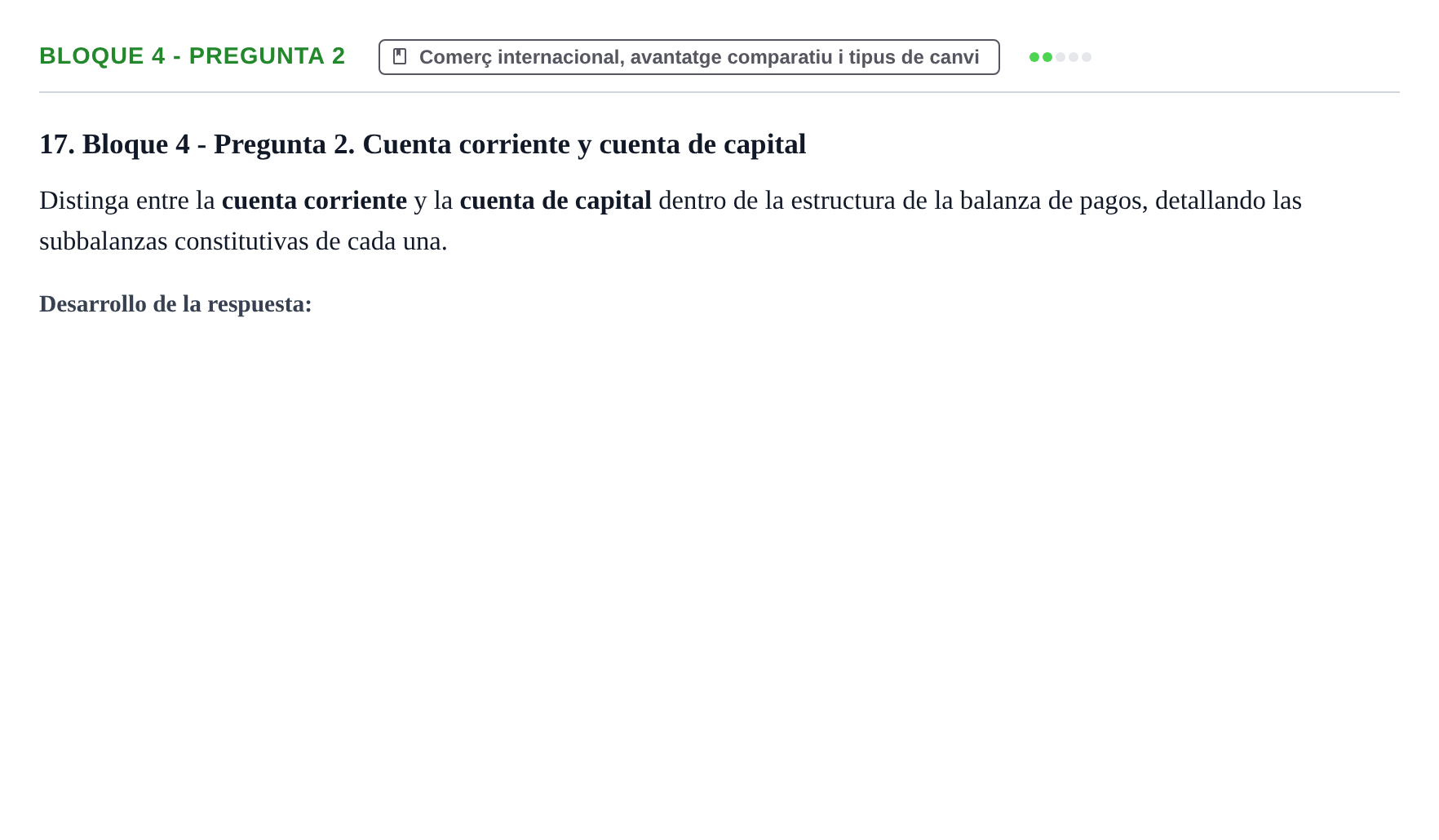 Enunciado: Bloque 4 - Pregunta 2 · Economía I UDL Exámenes Teóricos de Desarrollo por Bloques: Macroeconomía