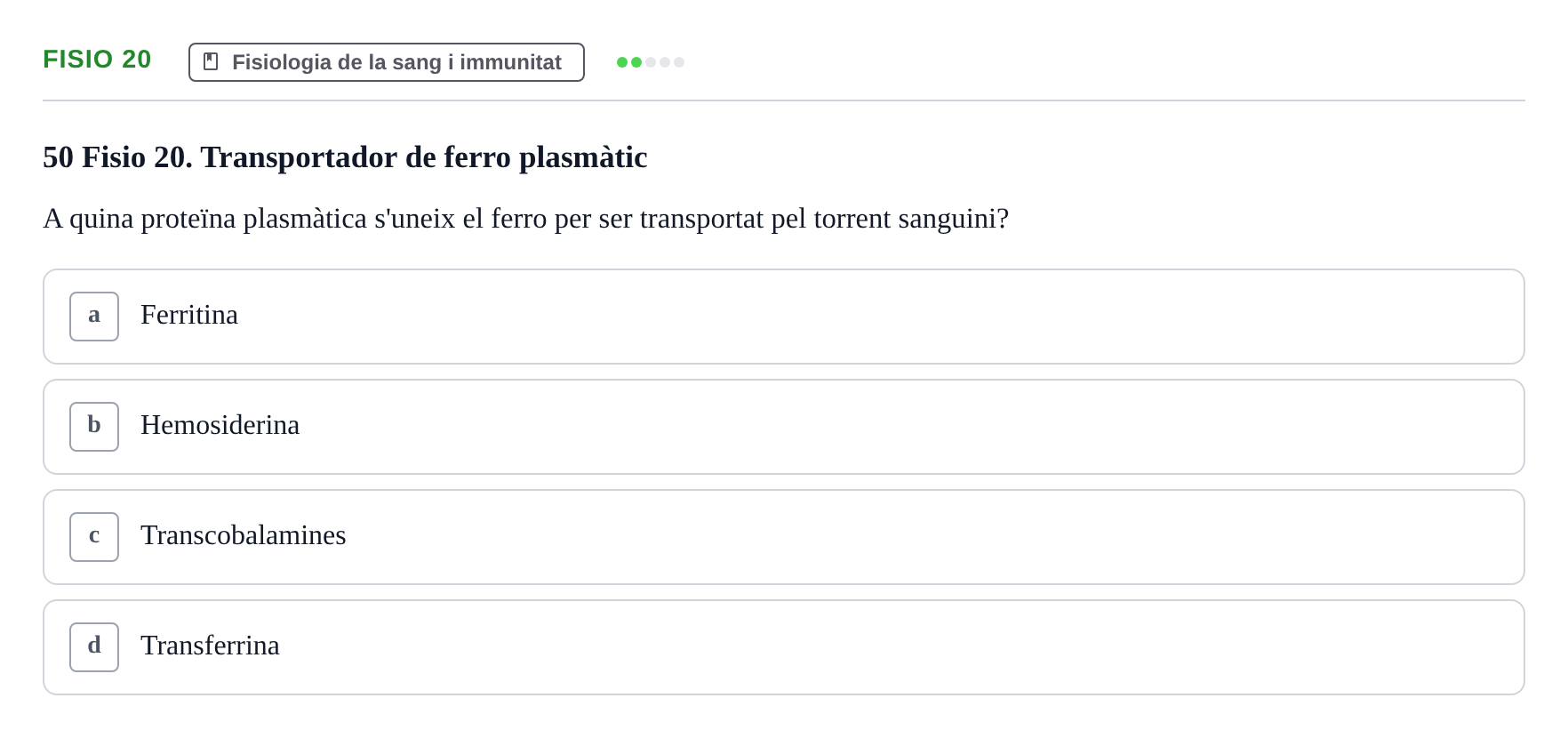 Enunciado: Ejercicio Fisio 20 · BASES BIOLÒGIQUES PER L'ATENCIO A LA PERSONA: ANATOMIA UDL Examen Parcial de Bases Biològiques: Anatomia i Fisiologia