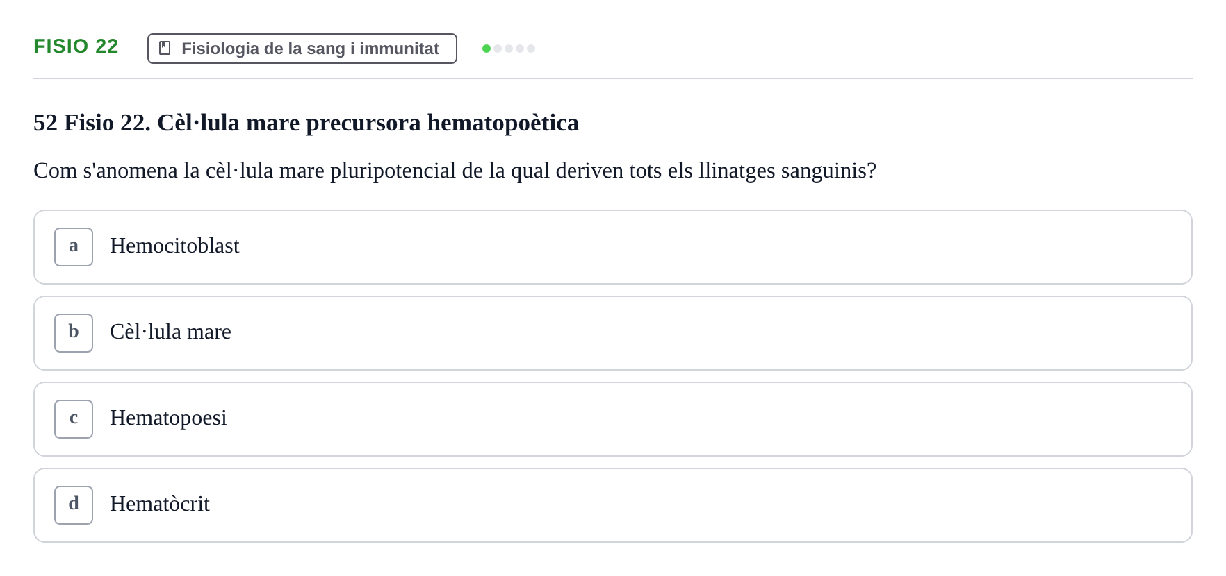 Enunciado: Ejercicio Fisio 22 · BASES BIOLÒGIQUES PER L'ATENCIO A LA PERSONA: ANATOMIA UDL Examen Parcial de Bases Biològiques: Anatomia i Fisiologia