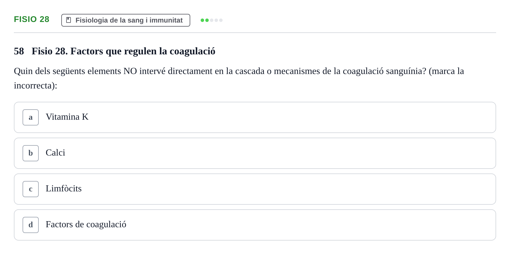 Enunciado: Ejercicio Fisio 28 · BASES BIOLÒGIQUES PER L'ATENCIO A LA PERSONA: ANATOMIA UDL Examen Parcial de Bases Biològiques: Anatomia i Fisiologia