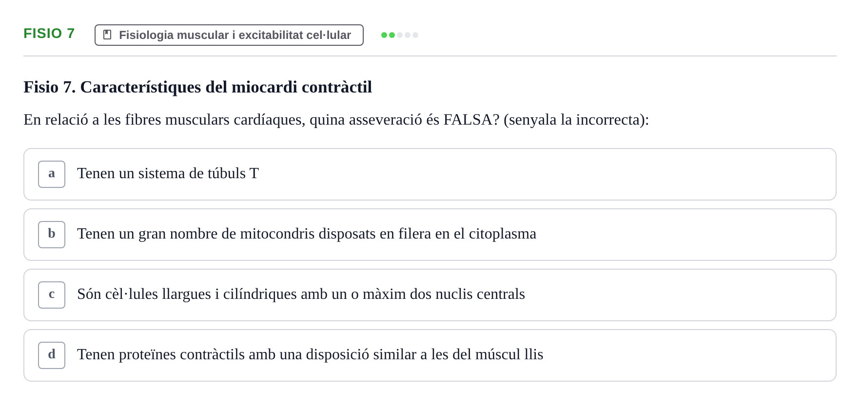 Enunciado: Ejercicio Fisio 7 · BASES BIOLÒGIQUES PER L'ATENCIO A LA PERSONA: ANATOMIA UDL Examen Parcial de Bases Biològiques: Anatomia i Fisiologia