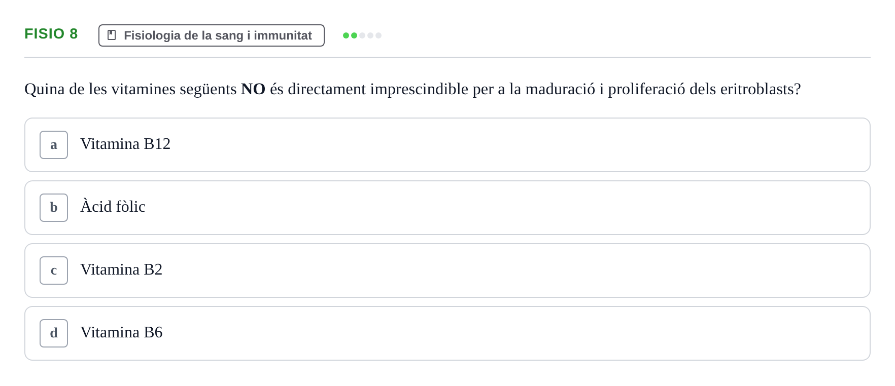 Enunciado: Ejercicio Fisio 8 · BASES BIOLÒGIQUES PER L'ATENCIO A LA PERSONA: ANATOMIA UDL Examen Parcial de Bases Biològiques: Anatomia i Fisiologia