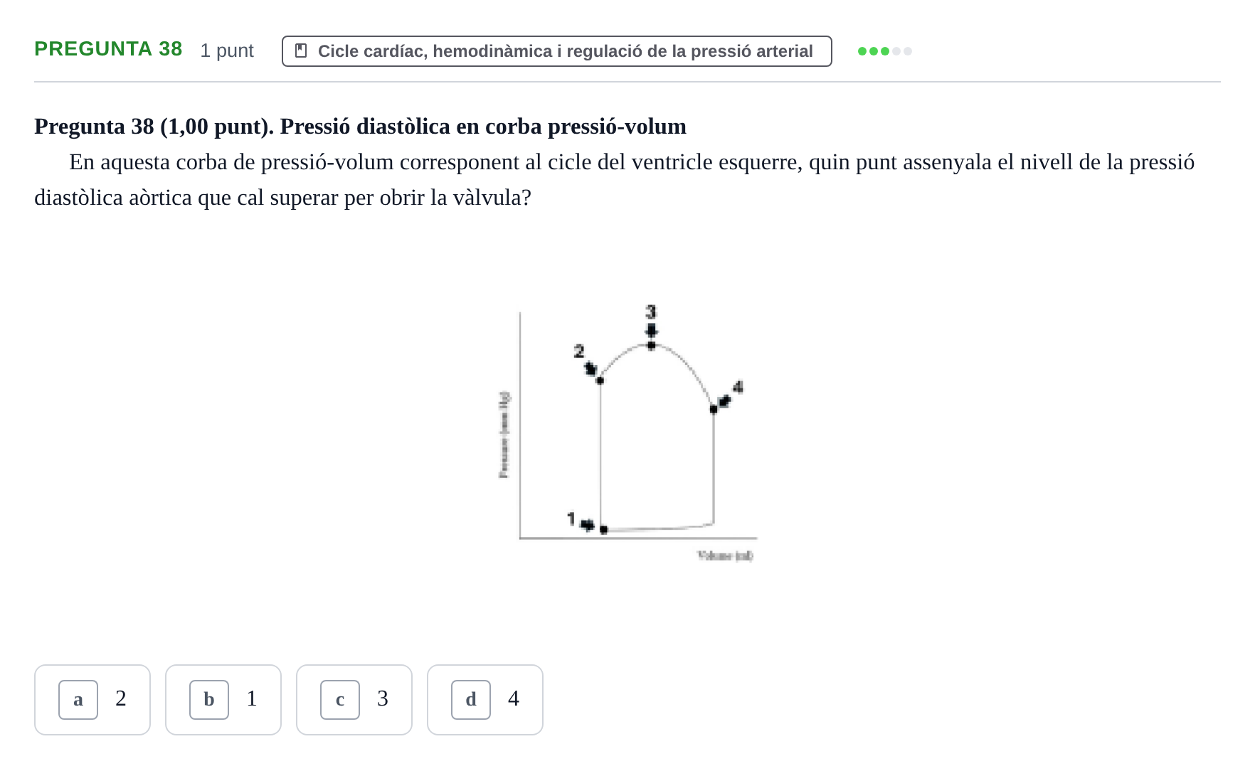 Enunciado: Pregunta 38 · Estructura i Funció del Cos Humà II UVIC Examen primer parcial: Estructura i Funció del Cos Humà II