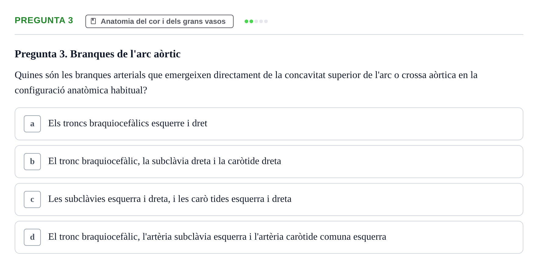 Enunciado: Pregunta 3 · Estructura i Funció del Cos Humà II UVIC 2021