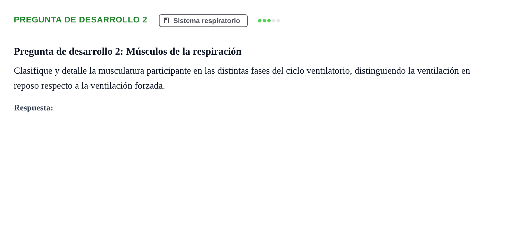 Enunciado: Pregunta de desarrollo 2 · BASES BIOLÒGIQUES PER L'ATENCIO A LA PERSONA: ANATOMIA UDL 2023