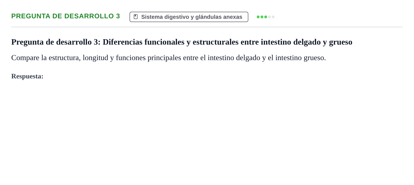 Enunciado: Pregunta de desarrollo 3 · BASES BIOLÒGIQUES PER L'ATENCIO A LA PERSONA: ANATOMIA UDL 2023