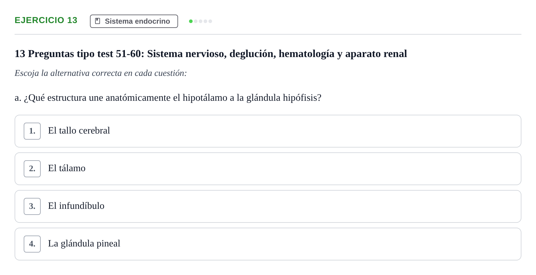 Enunciado: Ejercicio 13 - Sistema endocrino · BASES BIOLÒGIQUES PER L'ATENCIO A LA PERSONA: ANATOMIA UDL 2023