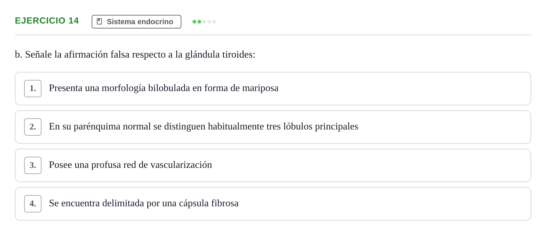 Enunciado: Ejercicio 14 - Sistema endocrino · BASES BIOLÒGIQUES PER L'ATENCIO A LA PERSONA: ANATOMIA UDL 2023