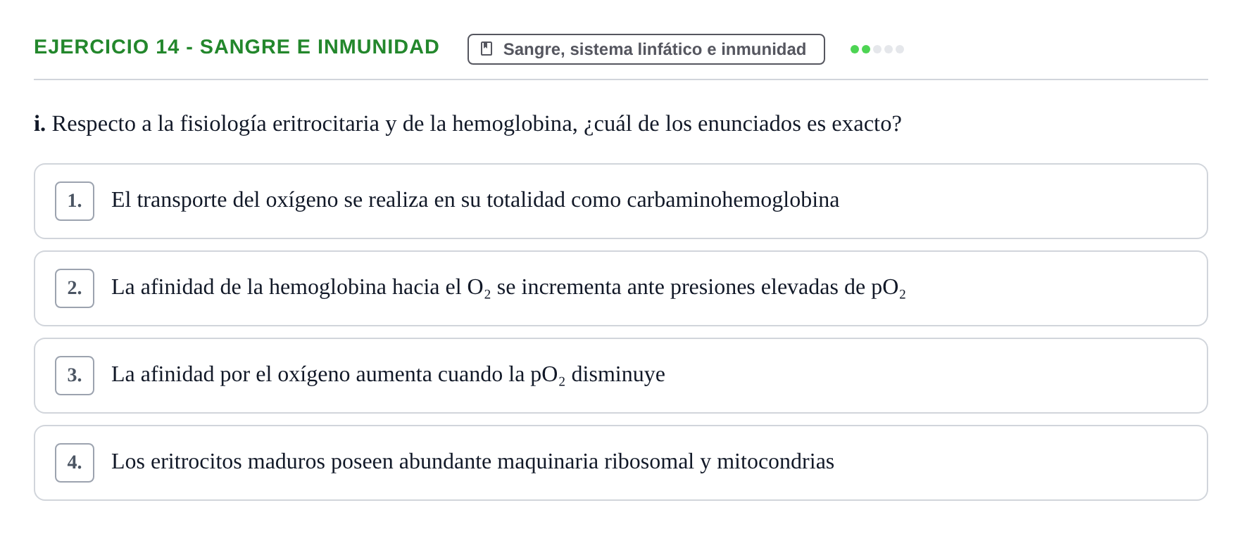 Enunciado: Ejercicio 14 - Sangre e inmunidad · BASES BIOLÒGIQUES PER L'ATENCIO A LA PERSONA: ANATOMIA UDL 2023