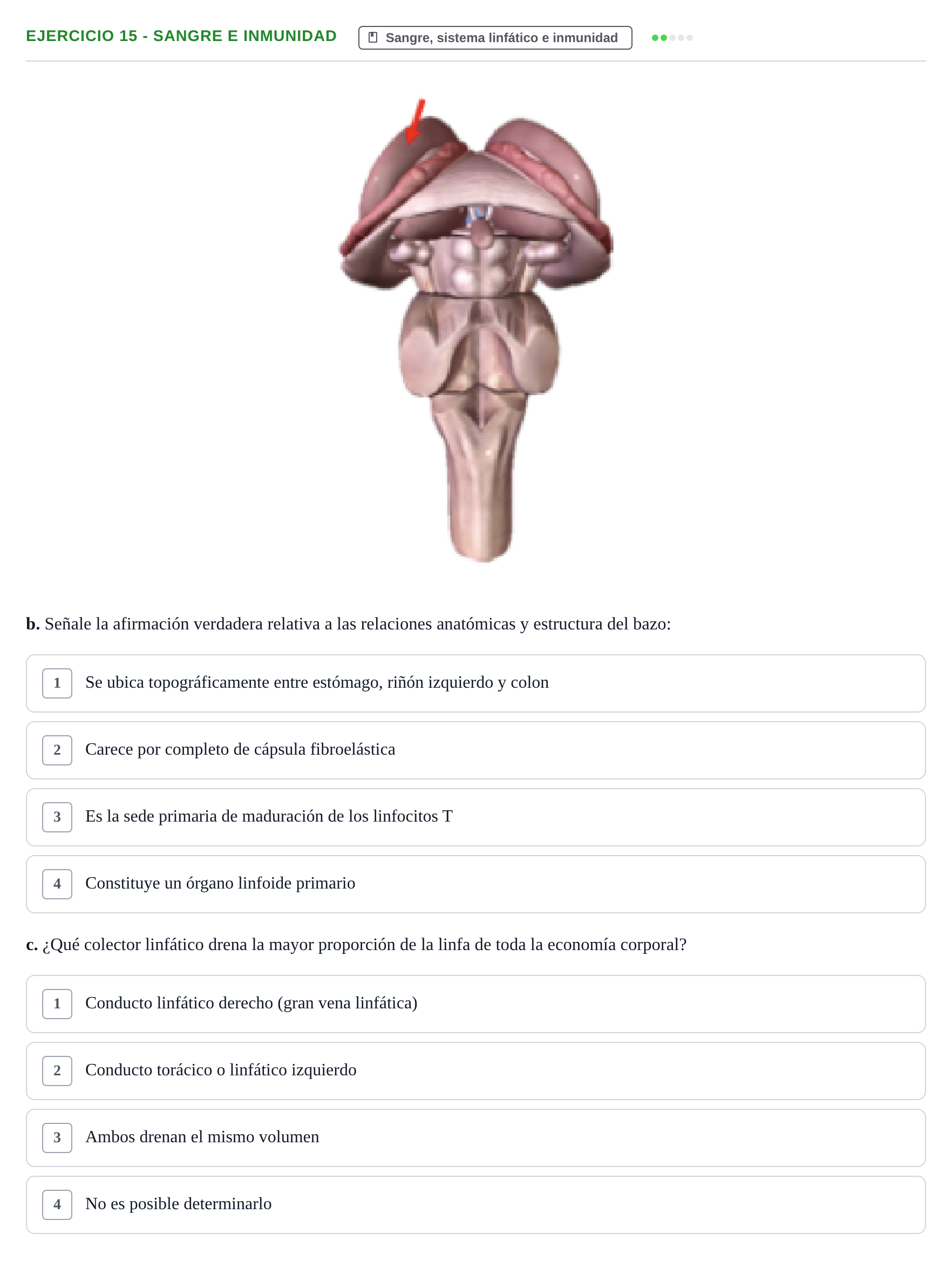 Enunciado: Ejercicio 15 - Sangre e inmunidad · BASES BIOLÒGIQUES PER L'ATENCIO A LA PERSONA: ANATOMIA UDL 2023