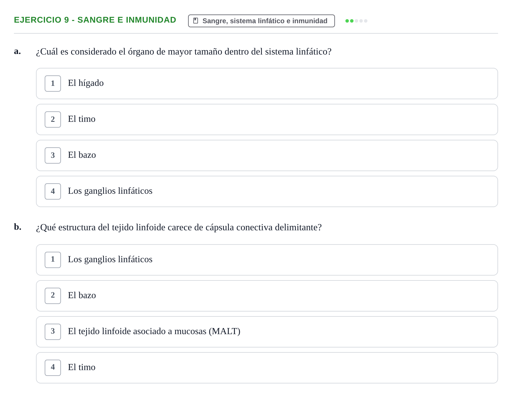 Enunciado: Ejercicio 9 - Sangre e inmunidad · BASES BIOLÒGIQUES PER L'ATENCIO A LA PERSONA: ANATOMIA UDL 2023