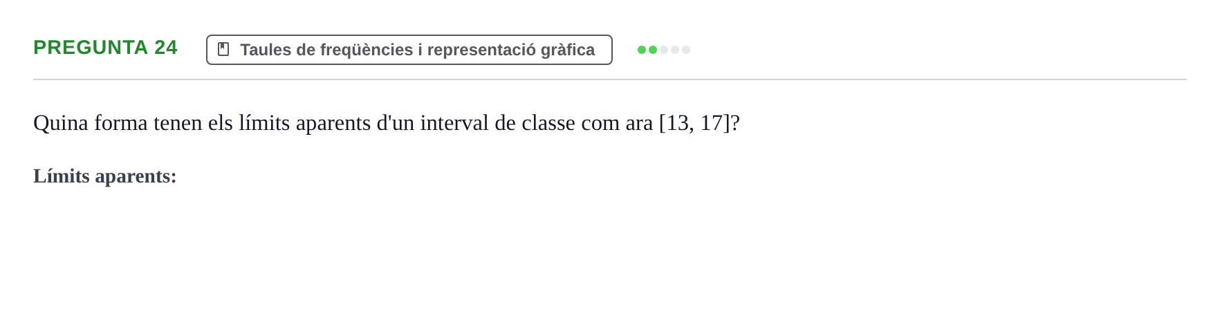 Enunciado: Pregunta 24 · BASES CIENTÍFIQUES I BIOESTADÍSTICA APLICADA A LES CIÈNCIES DE LA SALUT UDL 2016