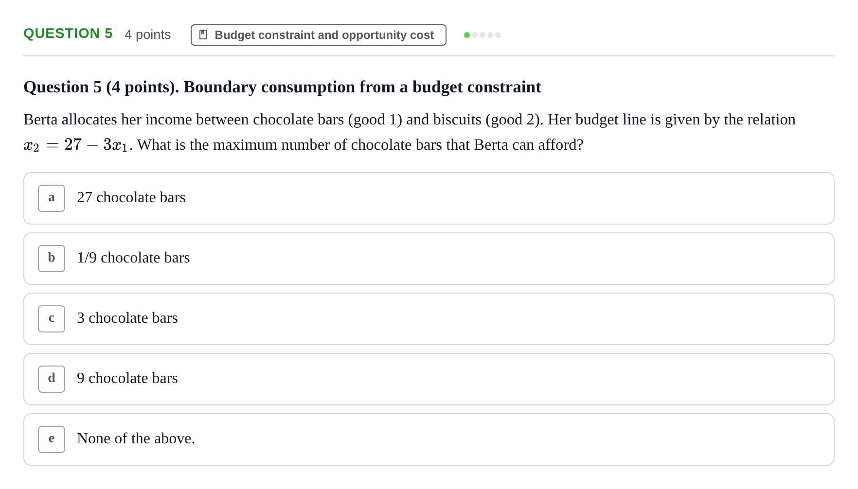Enunciado: Question 5 · Microeconomía II UPF 2016