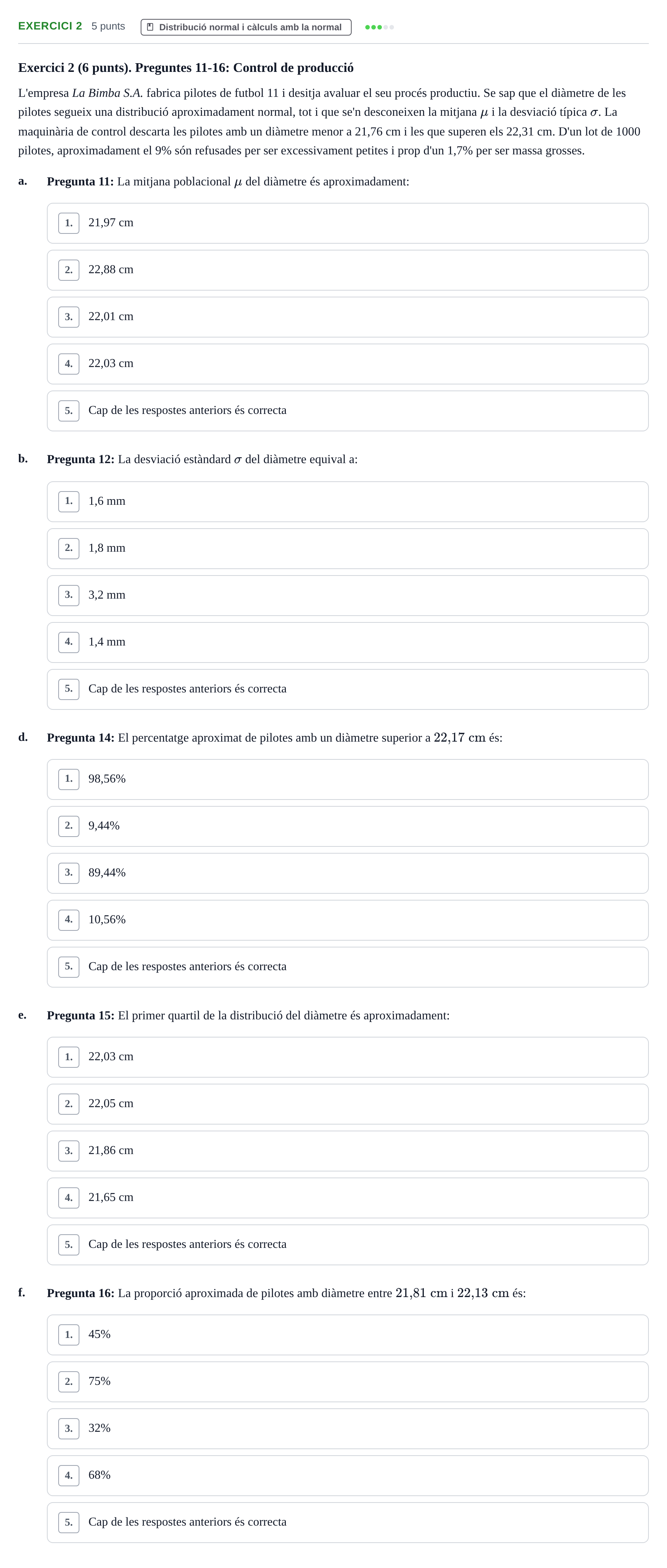 Enunciado: Exercici 2 - Distribució normal · Anàlisi de Dades UPF 2015