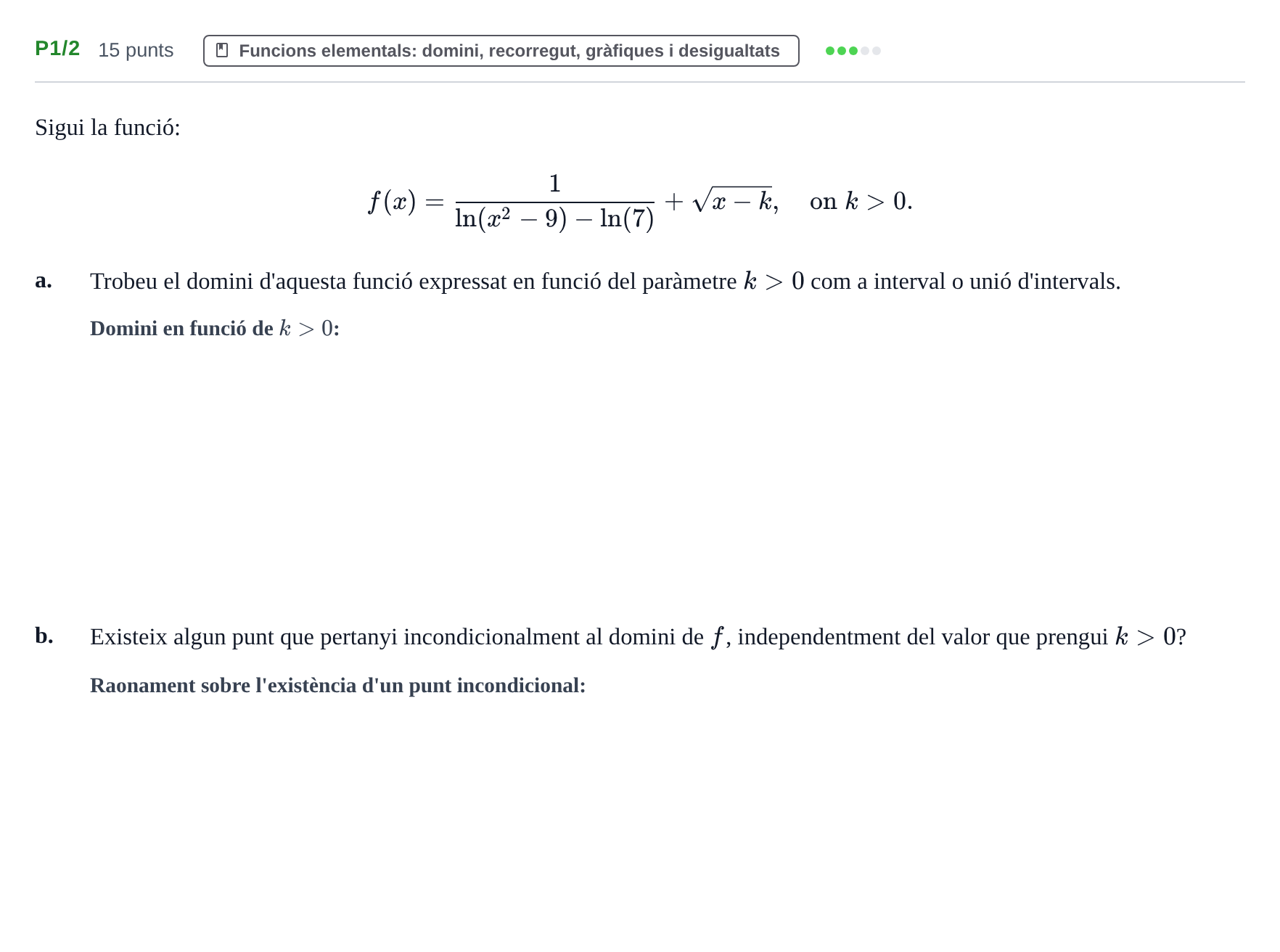 Enunciado: Ejercicio P1/2 · Matemàtiques I UPF 2020