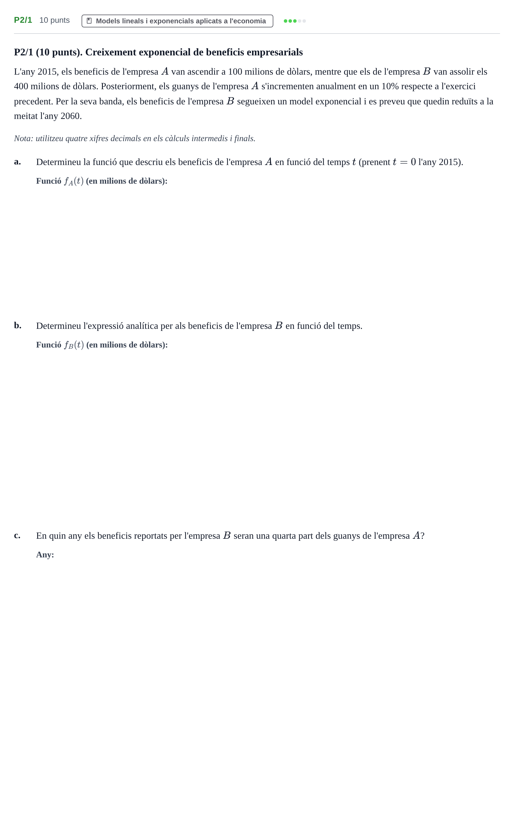Enunciado: Ejercicio P2/1 · Matemàtiques I UPF 2020