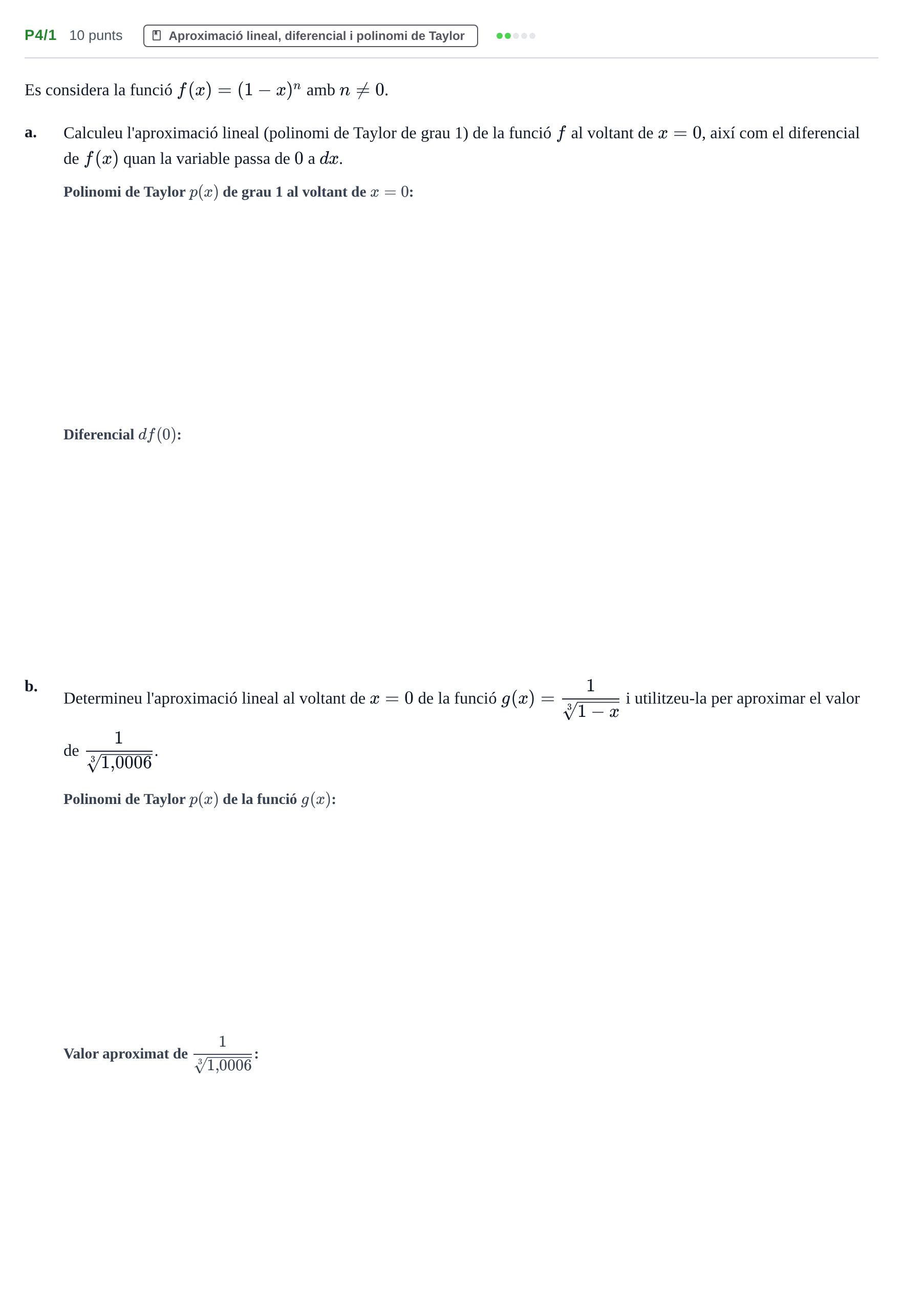 Enunciado: Ejercicio P4/1 · Matemàtiques I UPF 2020