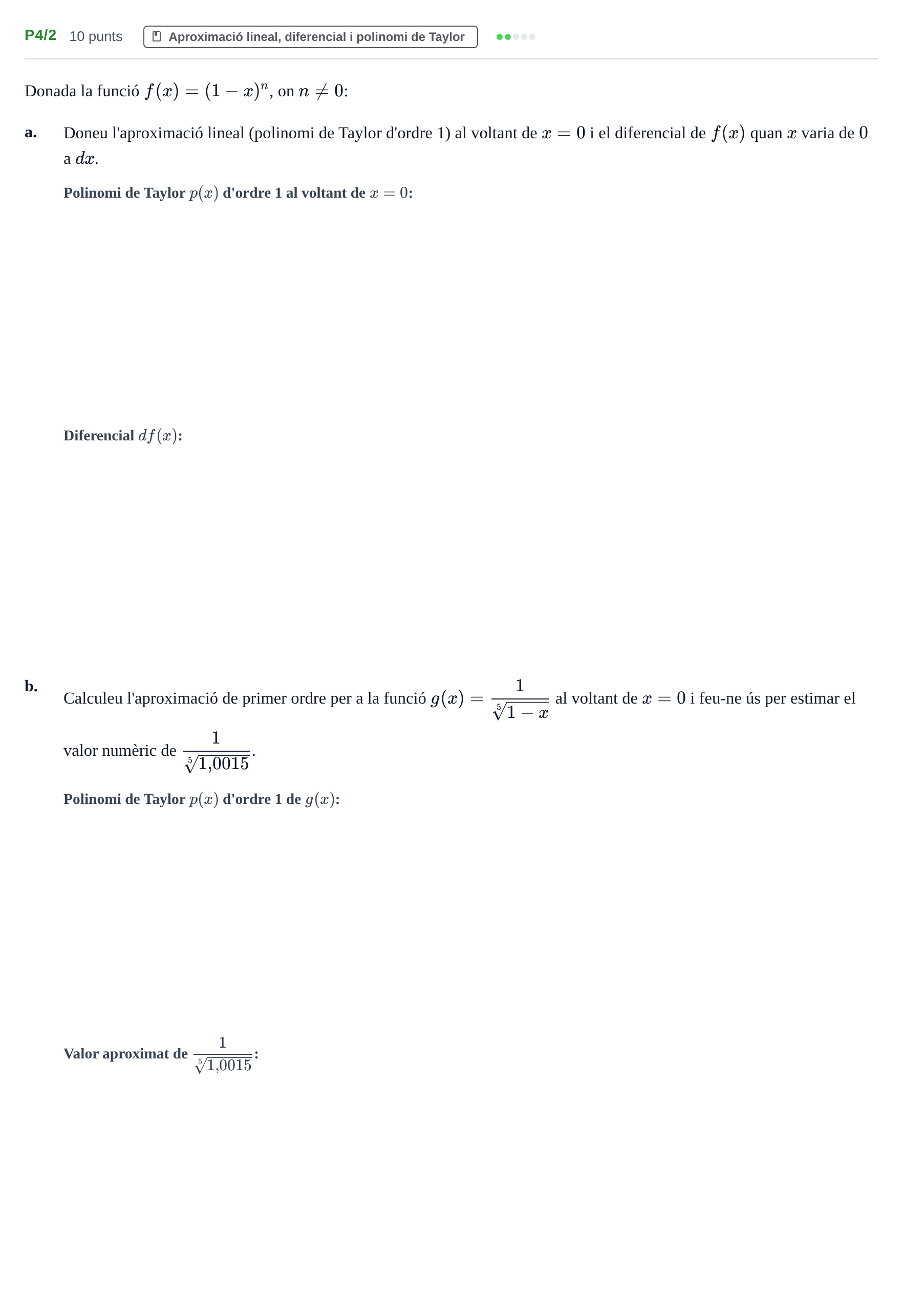 Enunciado: Ejercicio P4/2 · Matemàtiques I UPF 2020