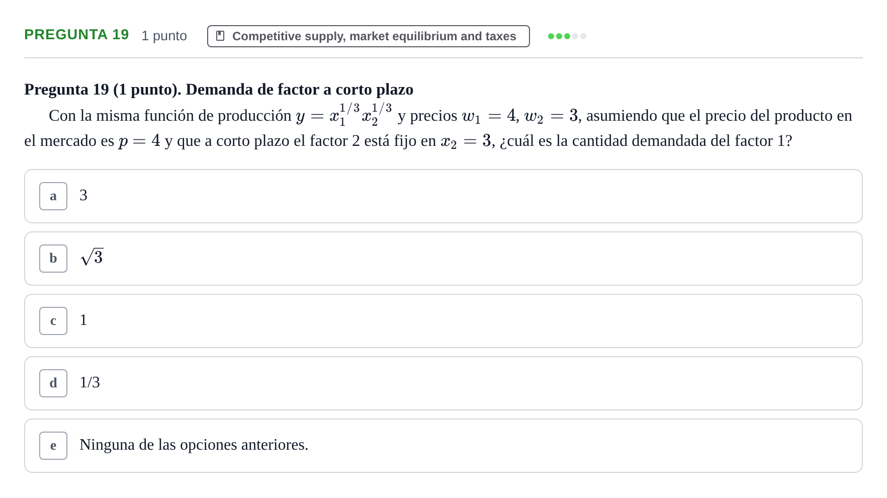 Enunciado: Pregunta 19 · Microeconomía II UPF Juny 2016