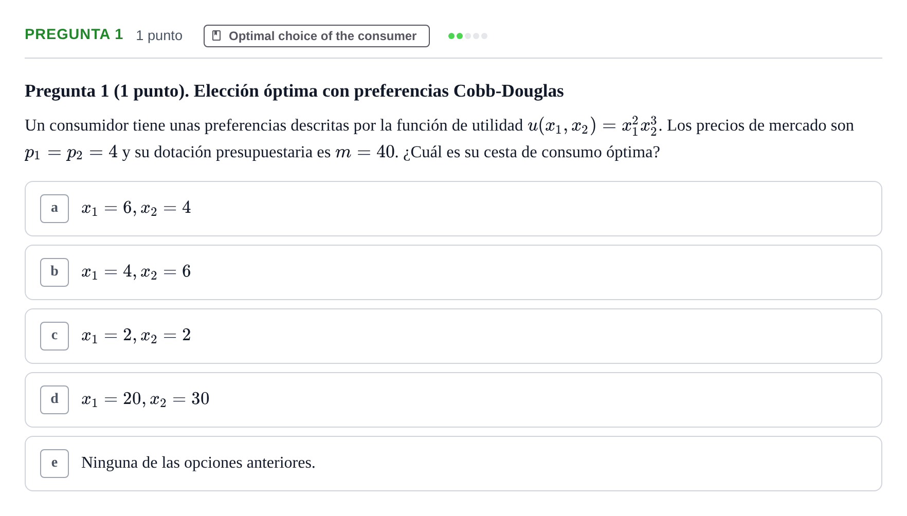 Enunciado: Pregunta 1 · Microeconomía II UPF Juny 2016