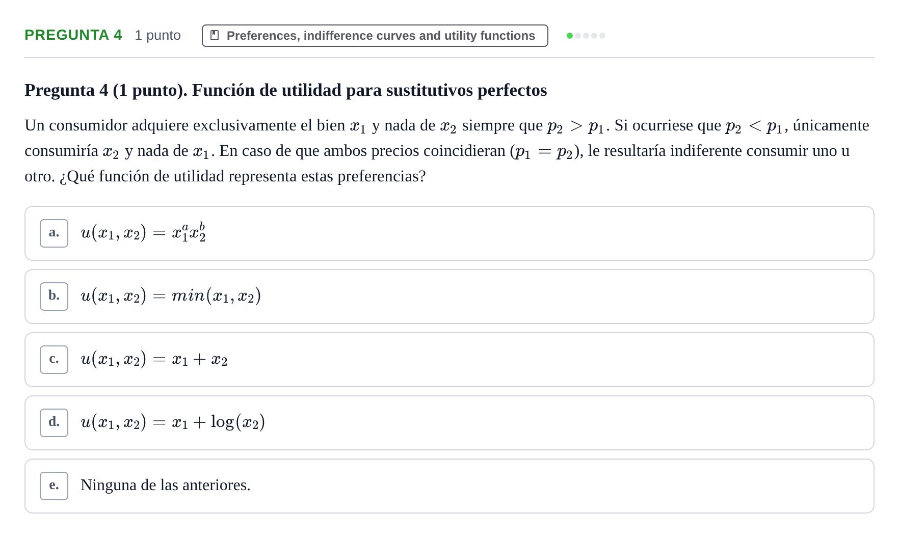 Enunciado: Pregunta 4 · Microeconomía II UPF Juny 2016