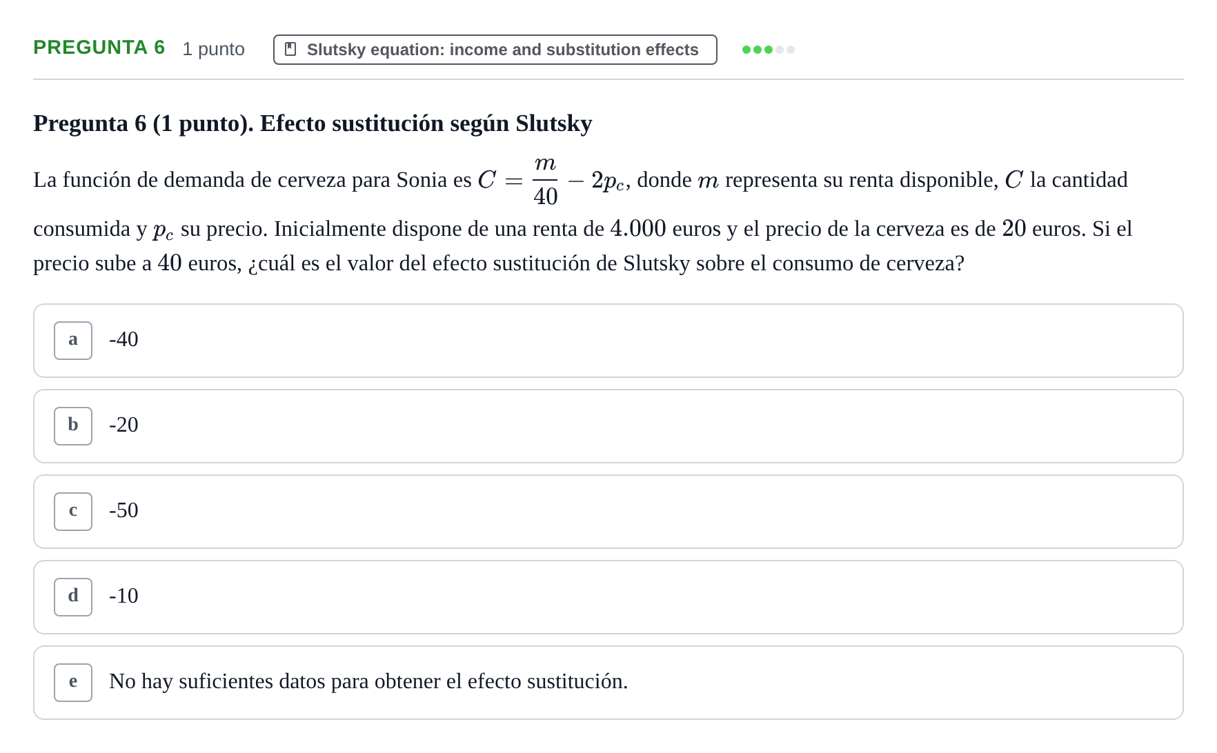 Enunciado: Pregunta 6 · Microeconomía II UPF Juny 2016