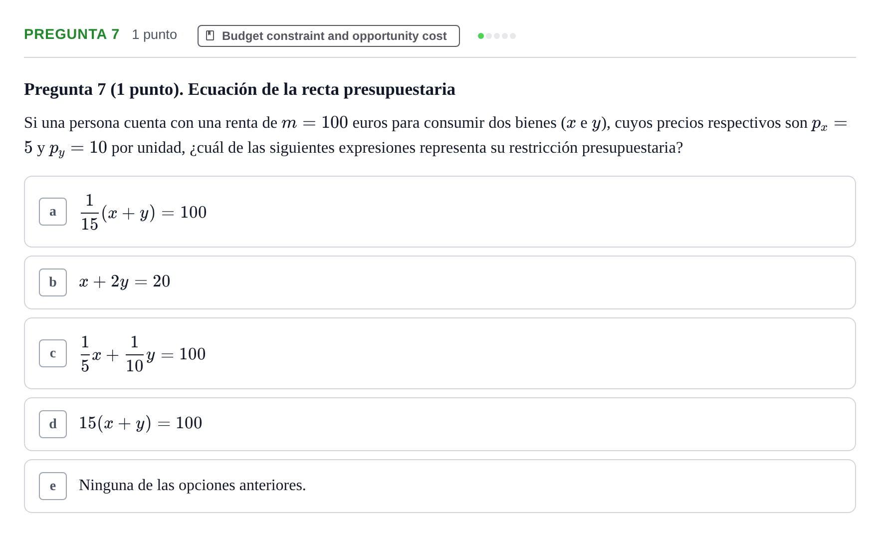 Enunciado: Pregunta 7 · Microeconomía II UPF Juny 2016
