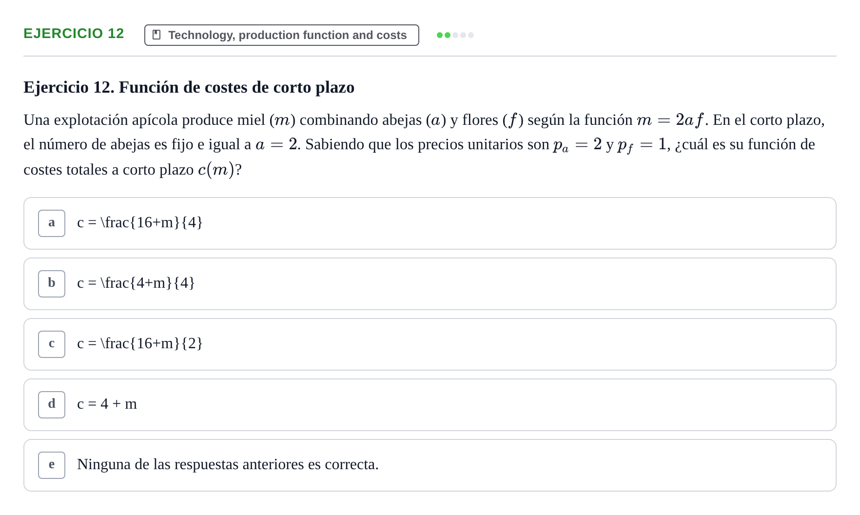 Enunciado: Ejercicio 12 · Microeconomía II UPF Juny 2015