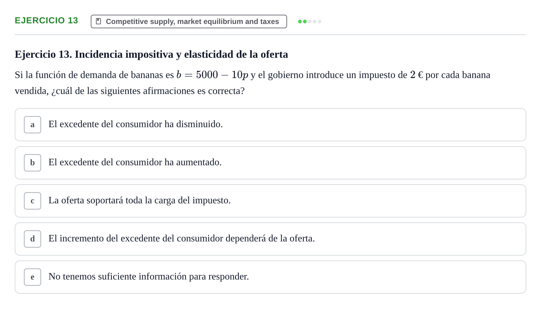 Enunciado: Ejercicio 13 · Microeconomía II UPF Juny 2015