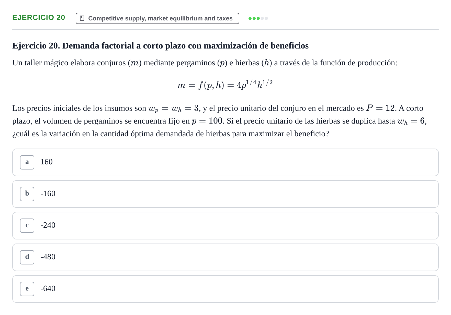 Enunciado: Ejercicio 20 · Microeconomía II UPF Juny 2015