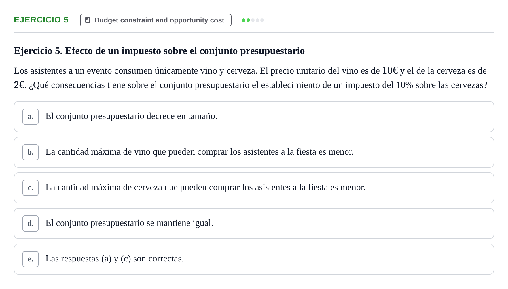 Enunciado: Ejercicio 5 · Microeconomía II UPF Juny 2015