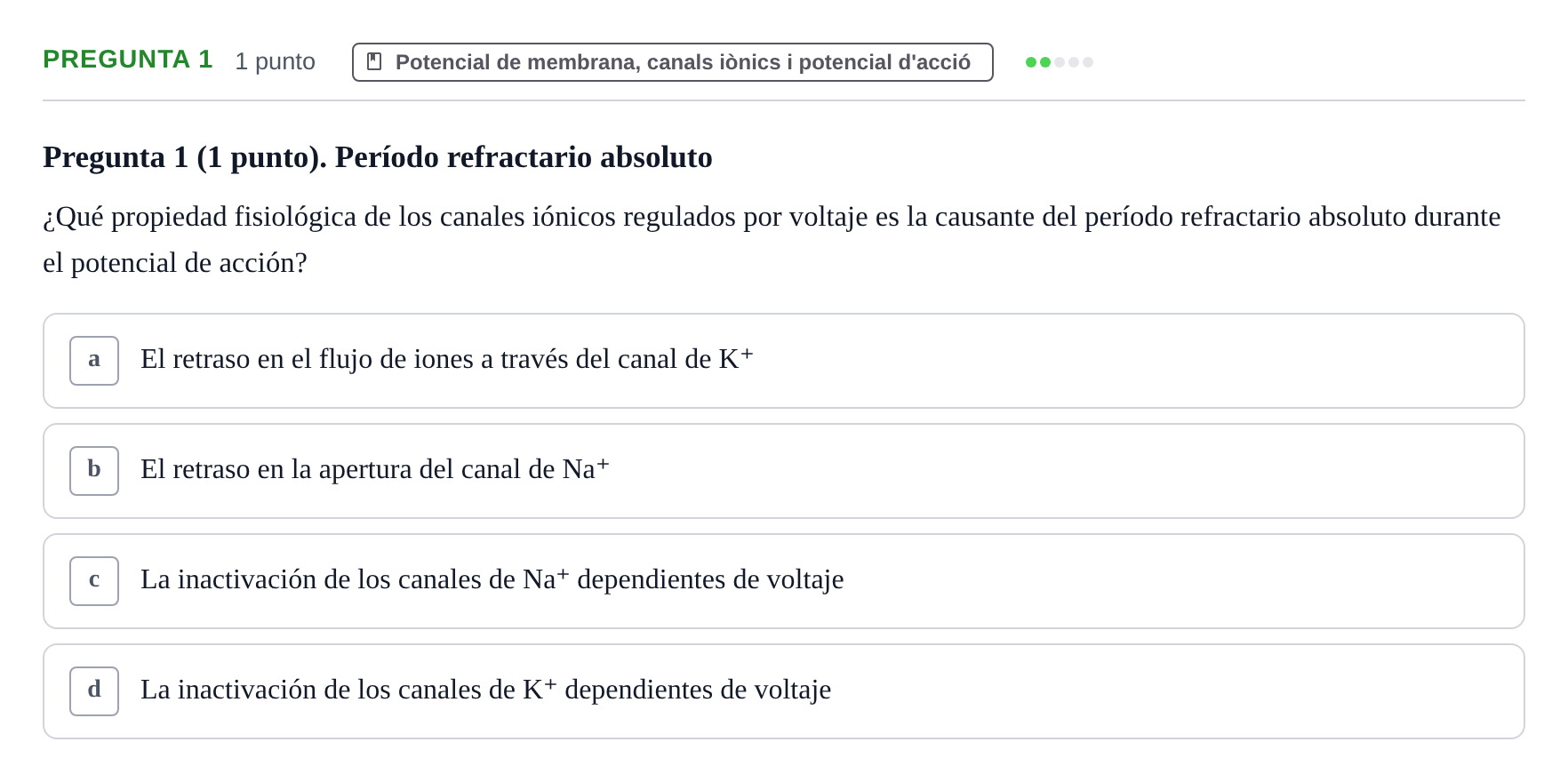 Enunciado: Pregunta 1 · Estructura i Funció del Cos Humà III UVIC Examen Parcial 1. Neuroanatomía y Fisiología del Sistema Nervioso