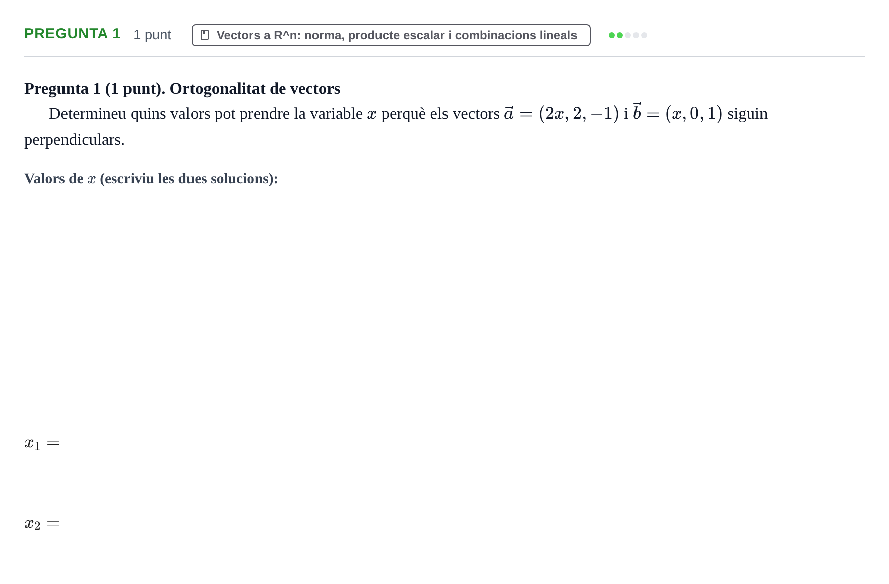 Enunciado: Pregunta 1 · Matemàtiques I UPF 2020