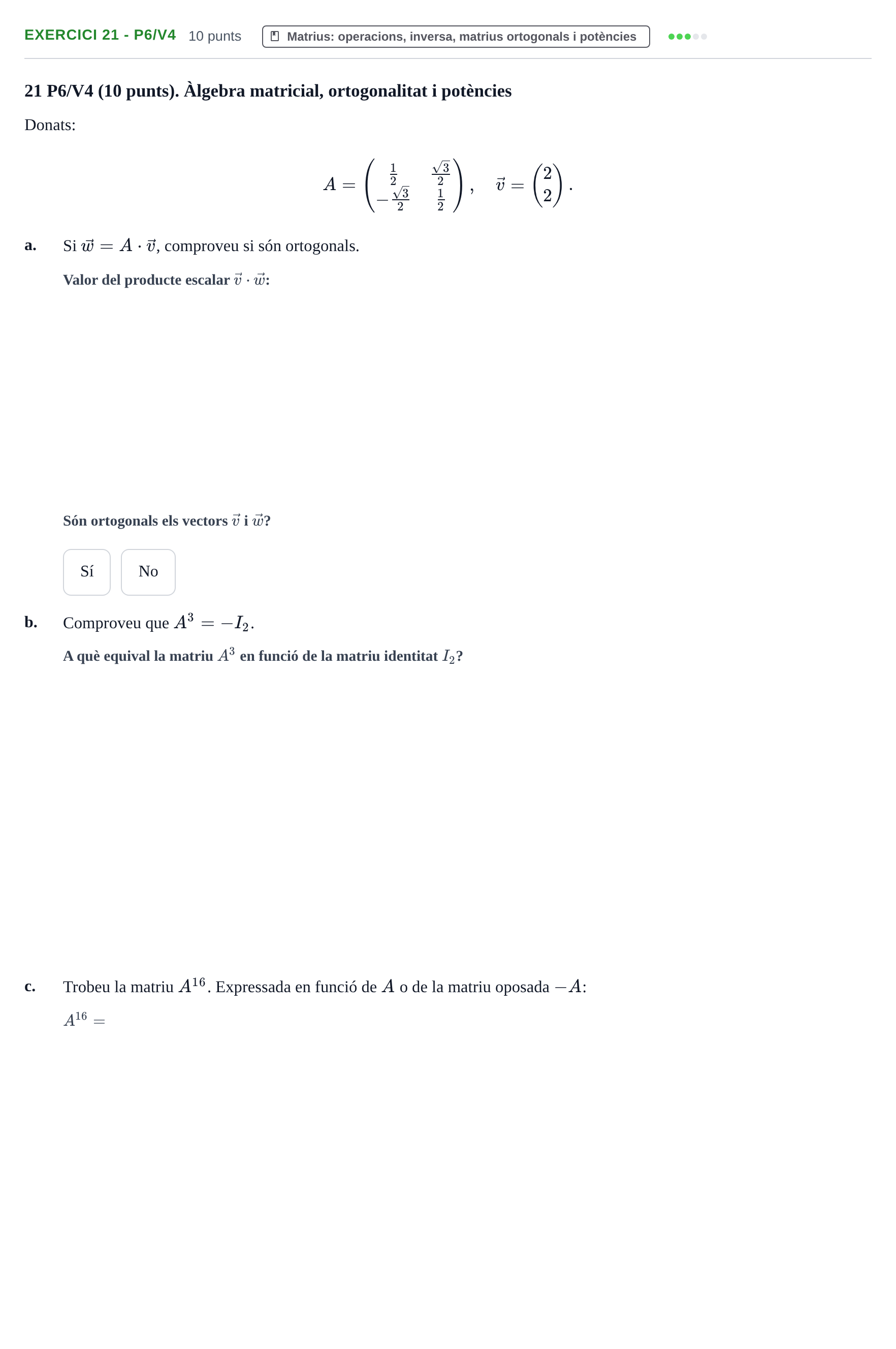 Enunciado: Ejercicio 21 - P6/V4 · Matemàtiques I UPF 2020