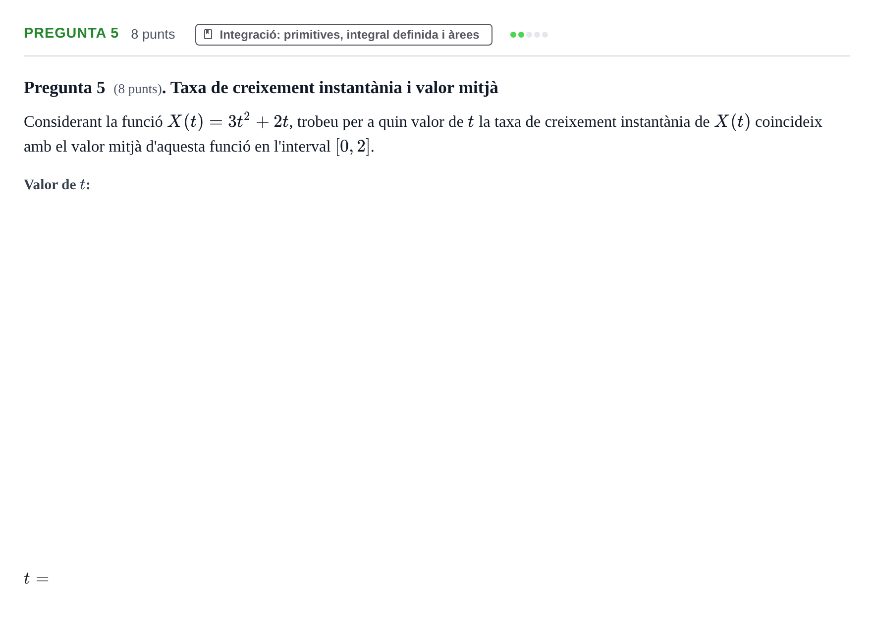 Enunciado: Pregunta 5 · Matemàtiques I UPF 2018