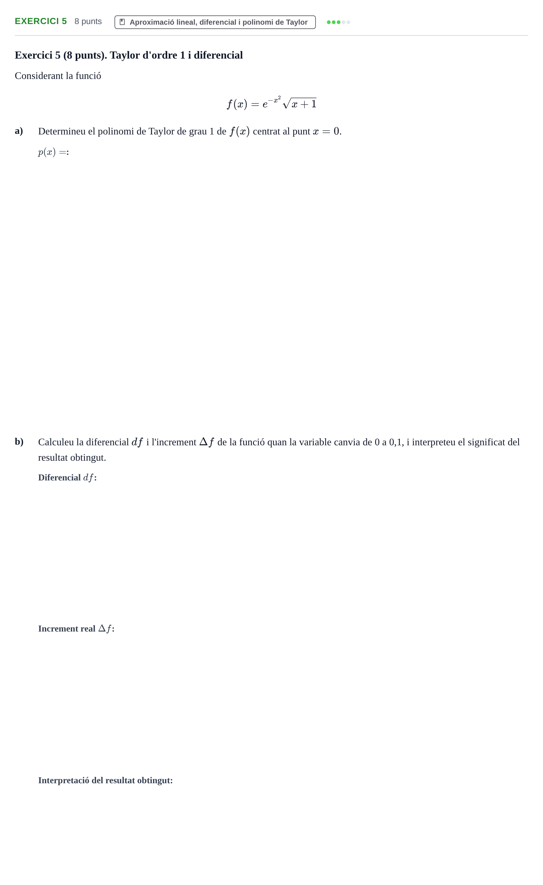 Enunciado: Exercici 5 · Matemàtiques I UPF 2019