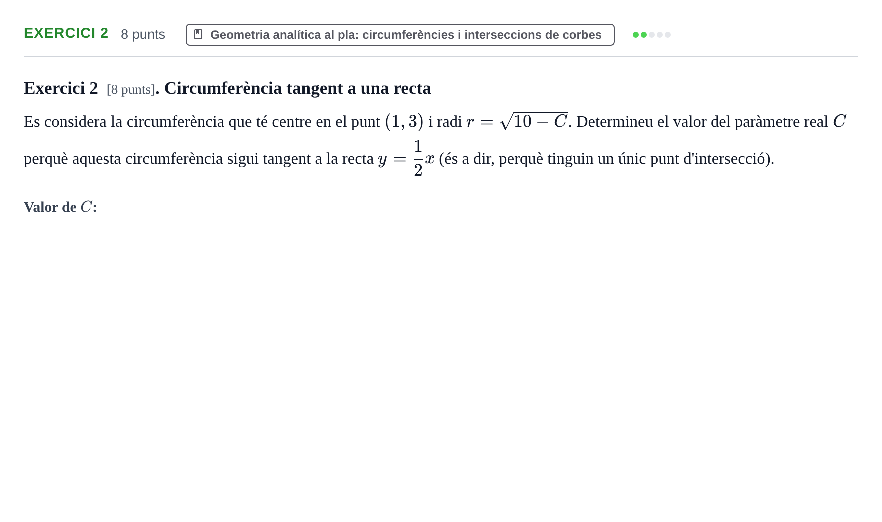 Enunciado: Exercici 2 · Matemàtiques I UPF 2019