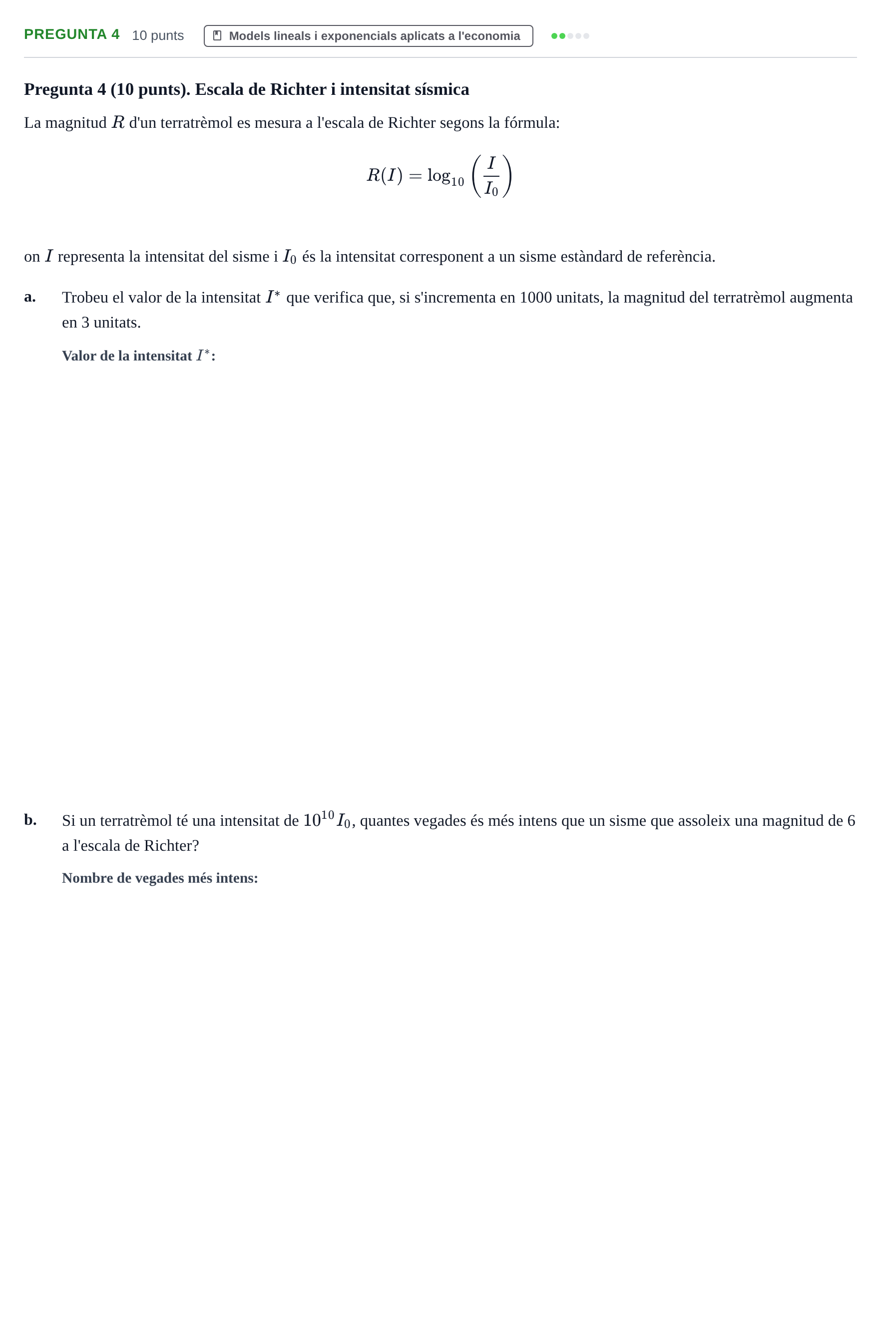 Enunciado: Pregunta 4 · Matemàtiques I UPF 2017