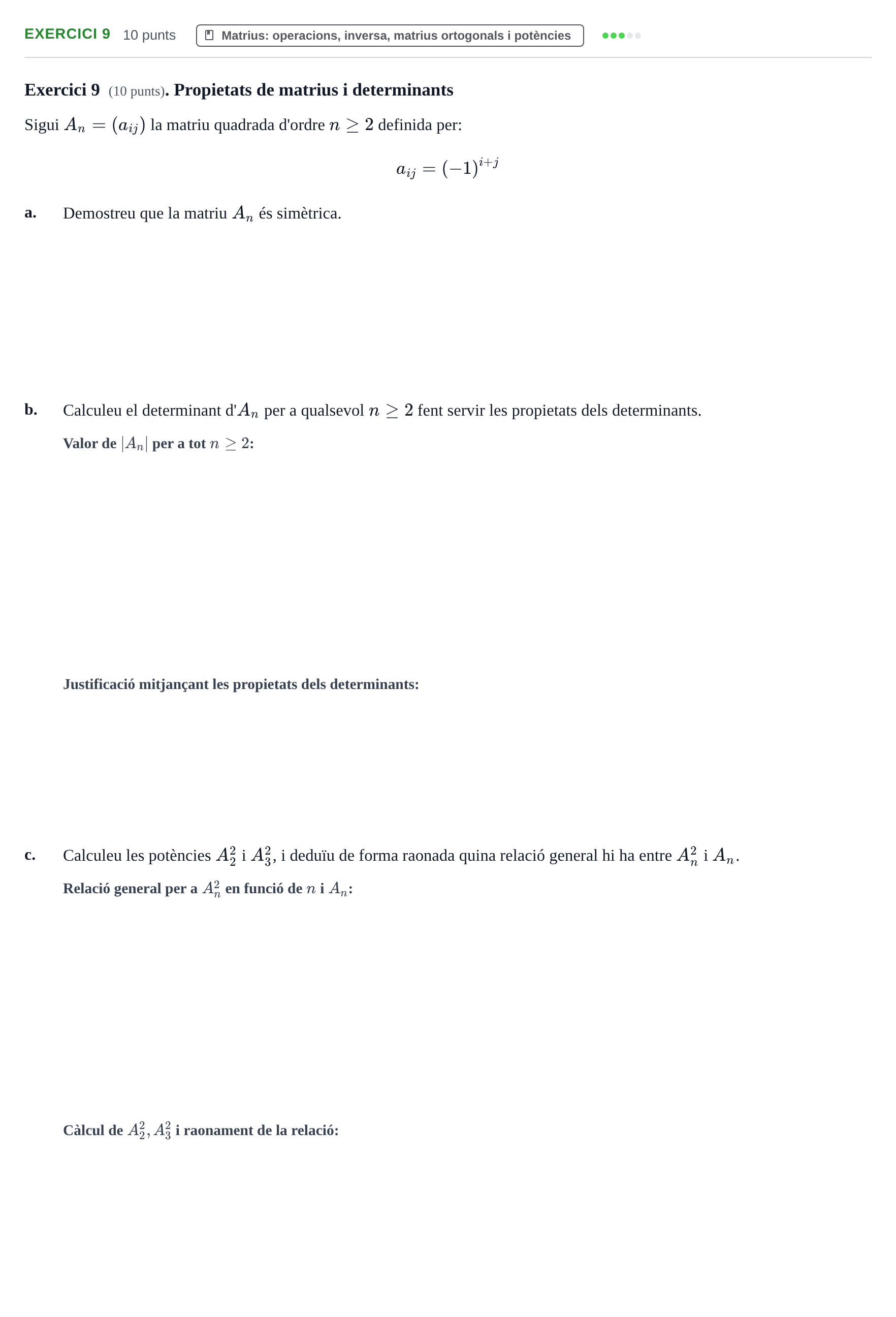 Enunciado: Exercici 9 · Matemàtiques I UPF 2017