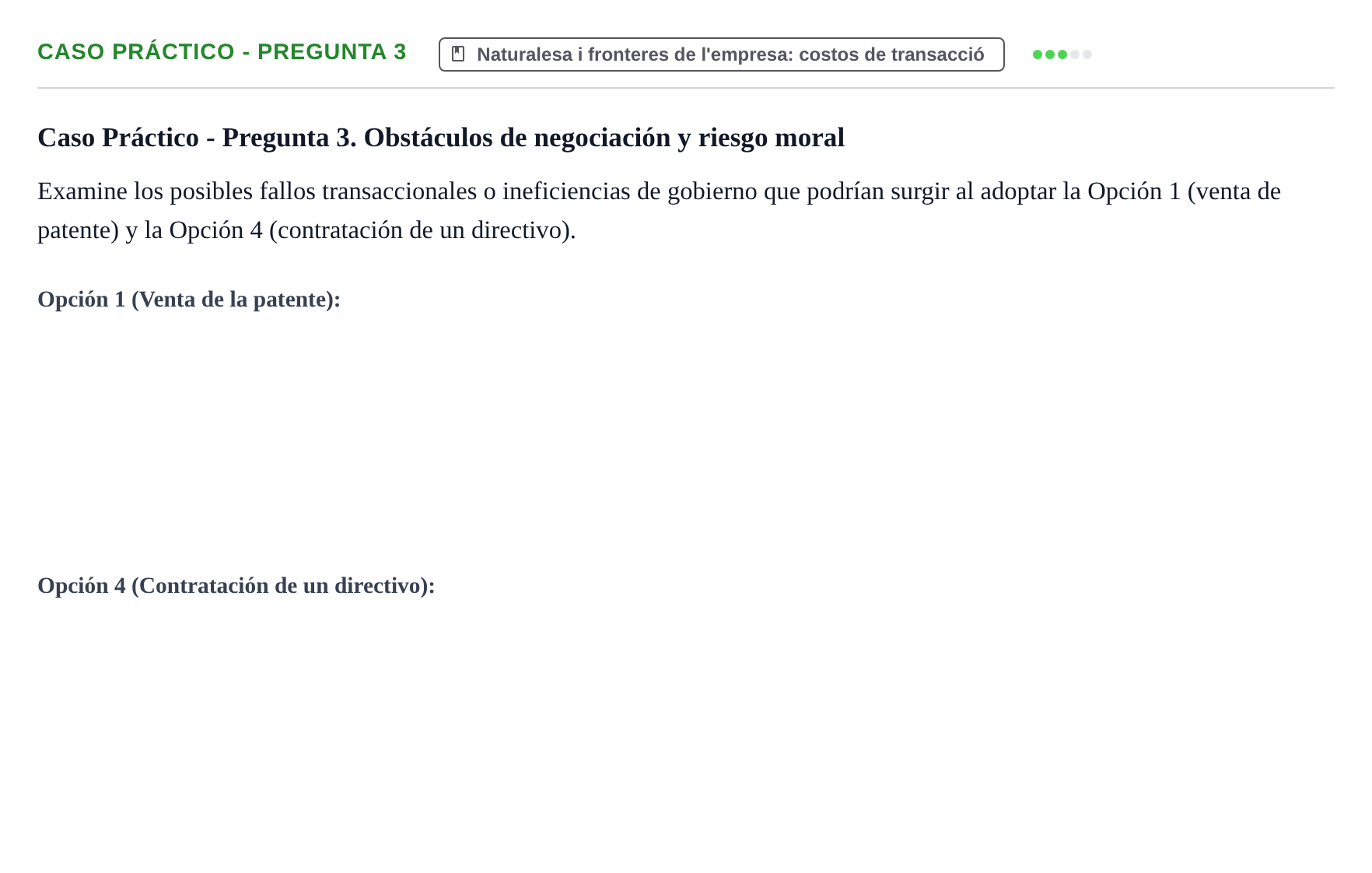 Enunciado: Ejercicio Caso Práctico - Pregunta 3 · Economia de L'Empre UPF 2011
