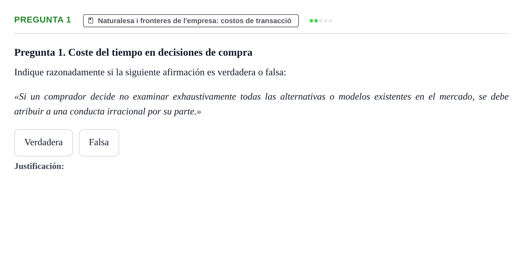 Enunciado: Pregunta 1 · Economia de L'Empre UPF 2011