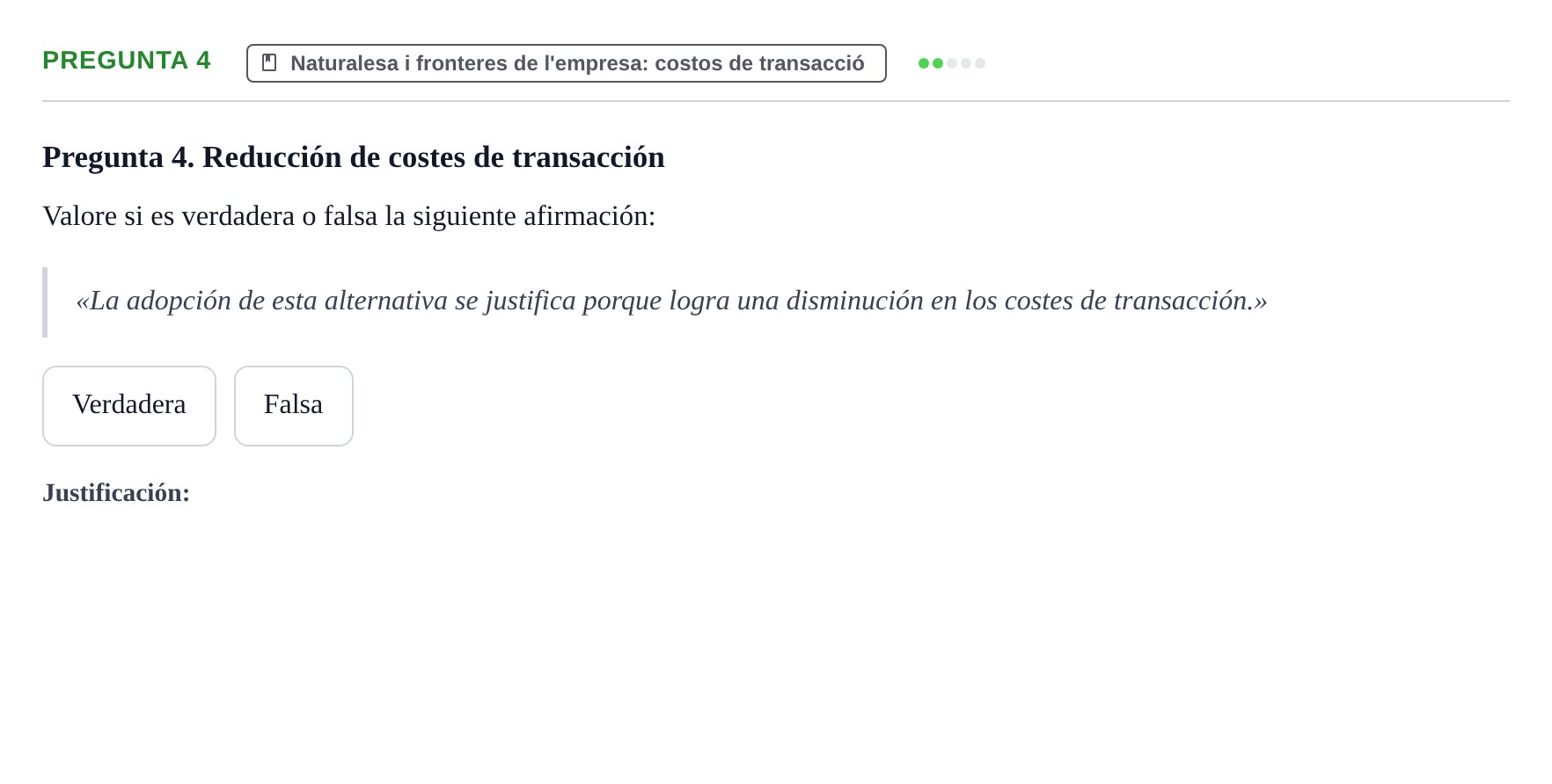 Enunciado: Pregunta 4 · Economia de L'Empre UPF 2011