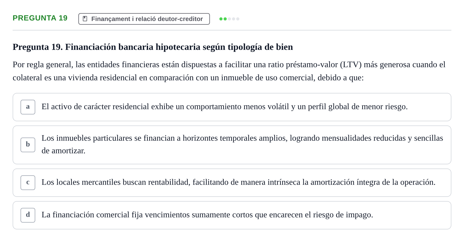 Enunciado: Pregunta 19 · Economia de L'Empre UPF 2014